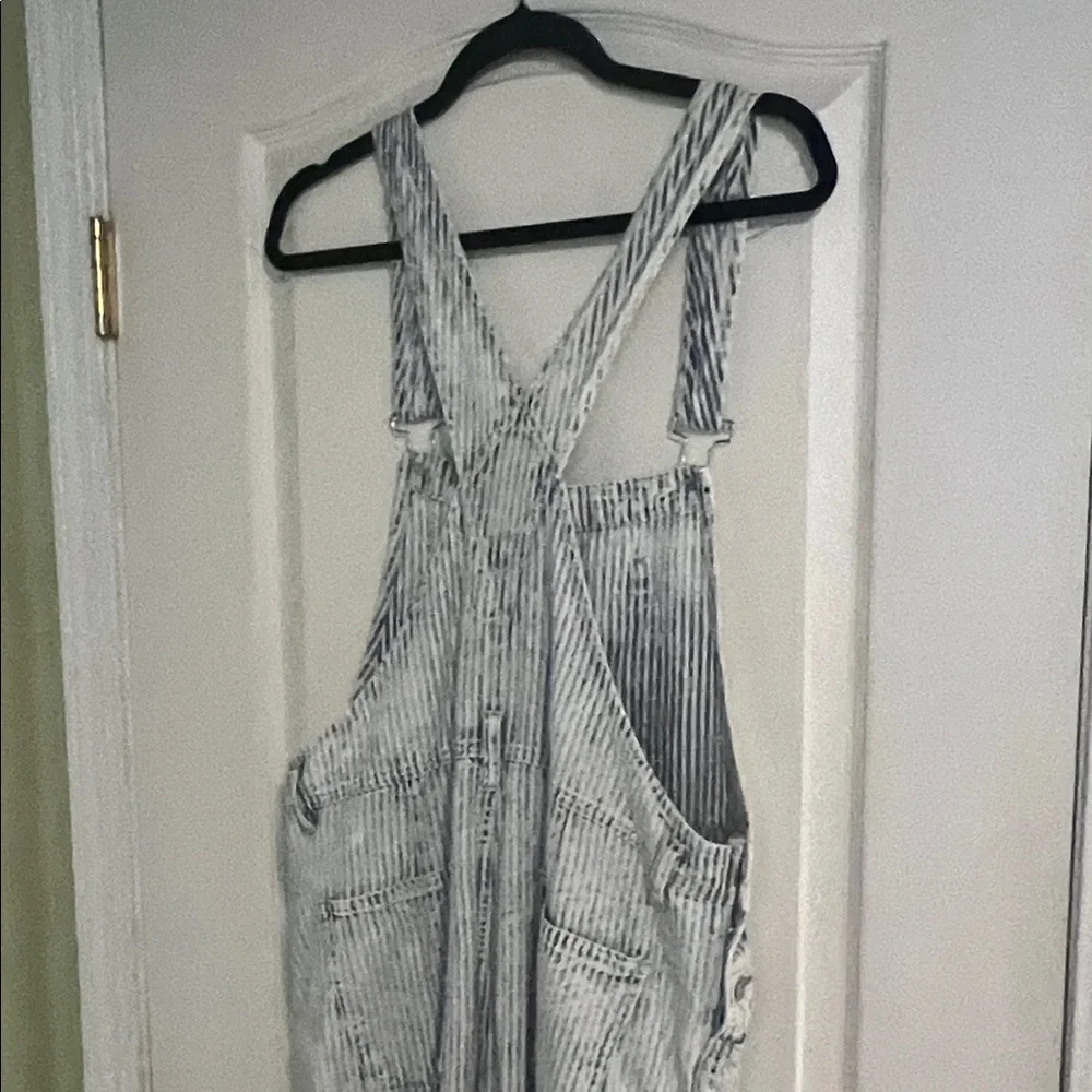 Free People Striped Denim Overalls - Picture 4 of 11